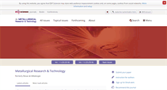 Desktop Screenshot of metallurgical-research.org